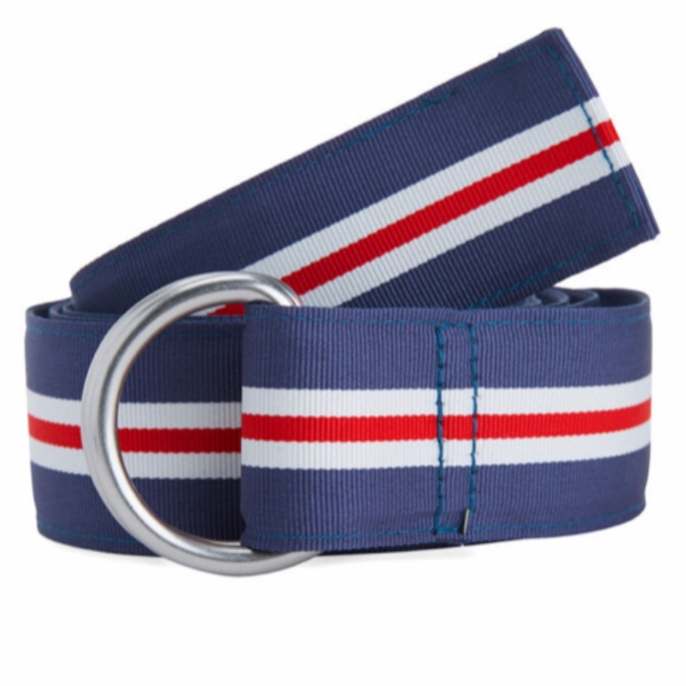 Boys Pop Stripe Ribbon D-ring belt, XL